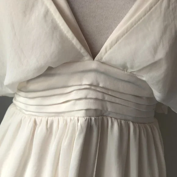Cooper St Off White V Neck Grecian Style Boho Dress Size 12 New w Tags $149 - Picture 5 of 12